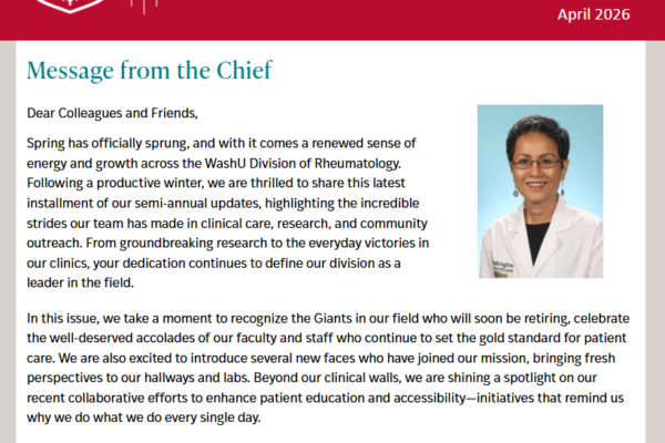 Division of Rheumatology Newsletter April 2026