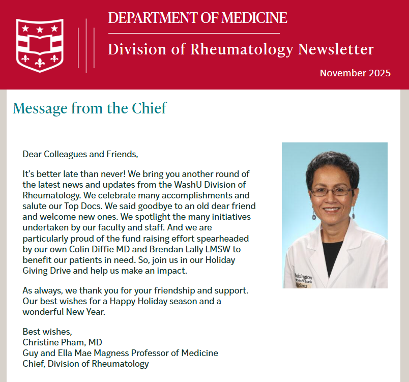 Division of Rheumatology Newsletter November 2025